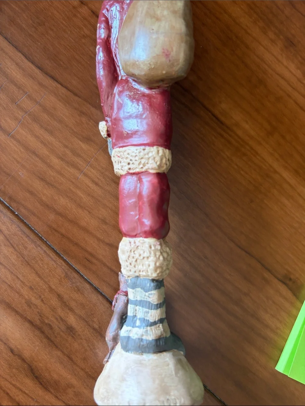 Kandy folk art Santa kitty cat figurine signed 1992